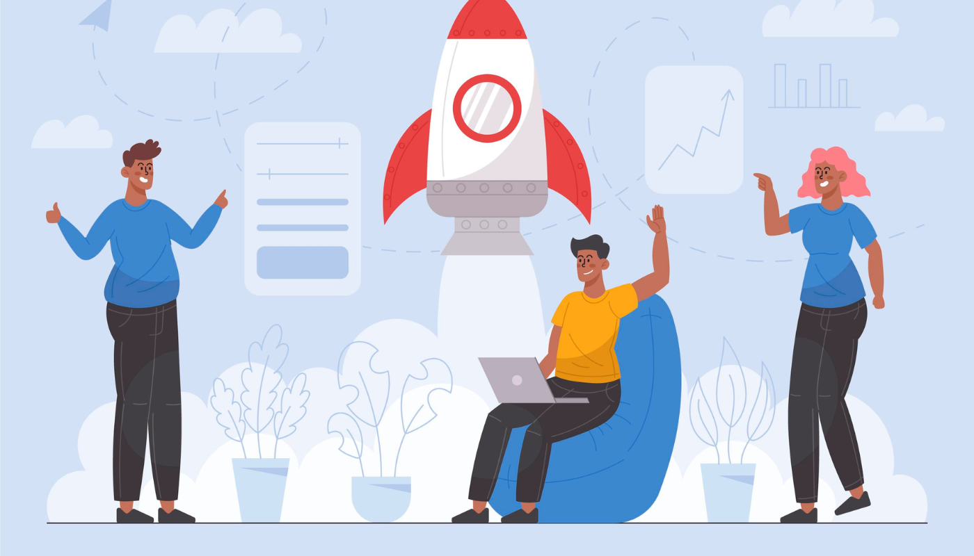 People discussing startup ideas and growth.